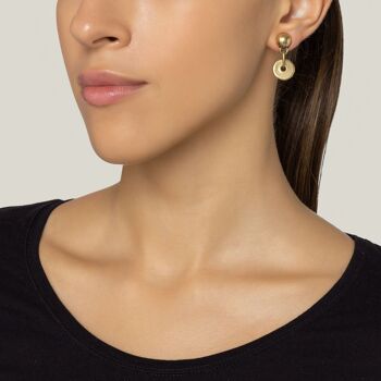 Boucle d'oreille pendante dorée Glory Mago 2.conception de 5 cm 2