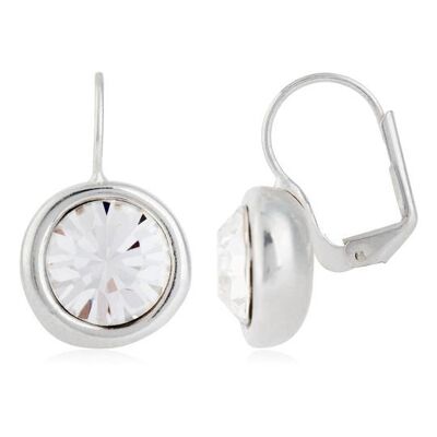 Swarovski crystal silver earring dozer