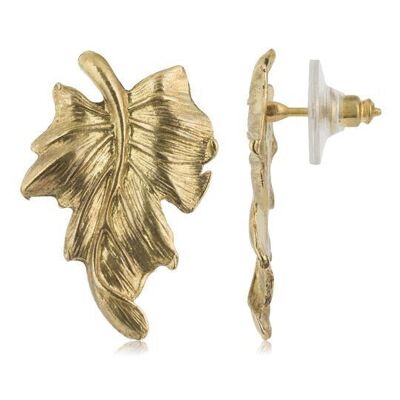Glory Magician golden leaf earring button