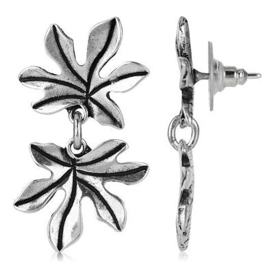 Orecchino Glory Mago in argento doppia foglia