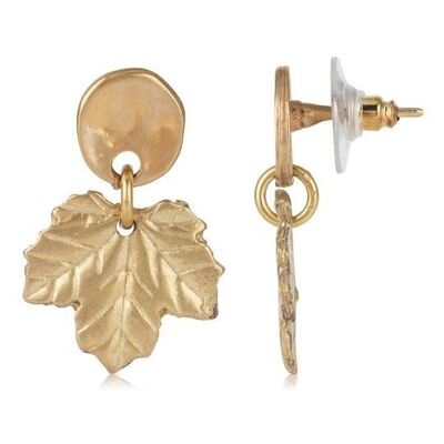 Gloria Mago kleiner Ohrring mit Blattgoldanhänger