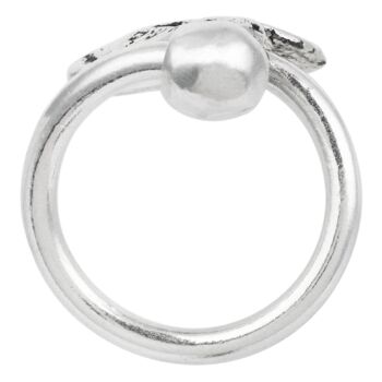 Bague Gloria Mago argent 925 laiton plaqué zamak " coeur de pierre " réglable 4