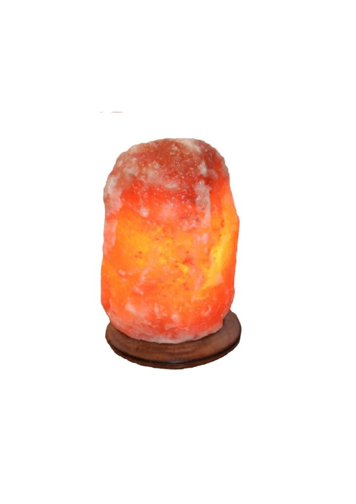 Himalaya Salt Dreams, Salt Lamp on Wooden Base, 42224, Orange, approx. 25 cm high