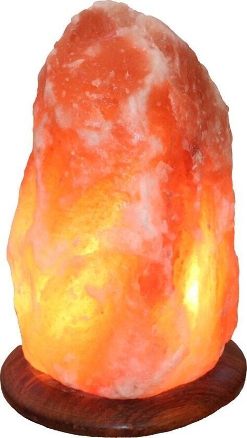 Himalaya Salt Crystal Rock 7-10kg houten voet