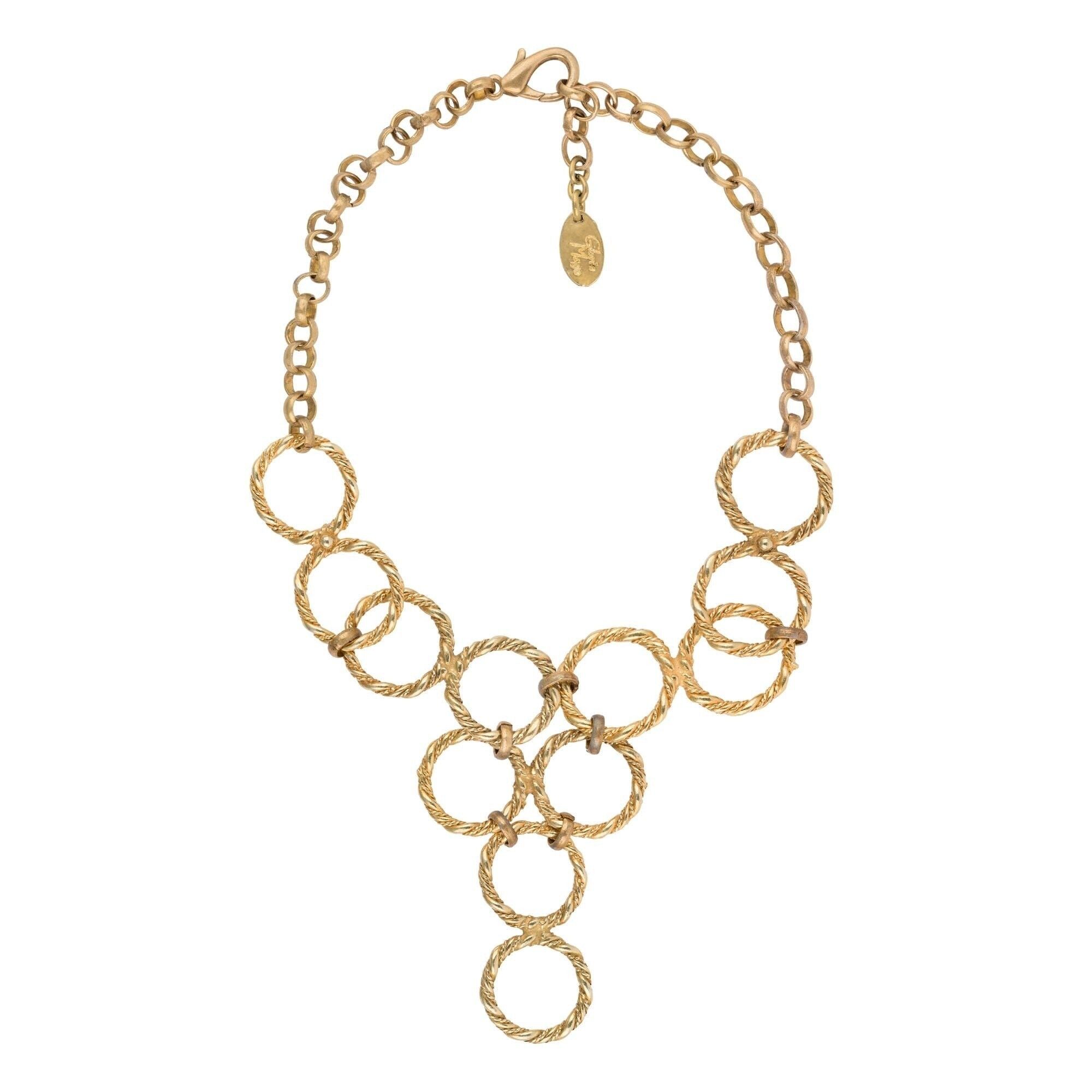 Girocollo cerchi placcati oro