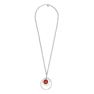 Collana lunga catena placcata argento agatha RedOrbit