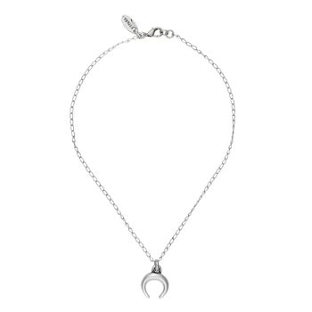 Collier chaine pendentif lune argent 40cm 1