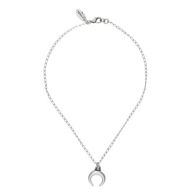 Silver moon pendant chain necklace 40cm
