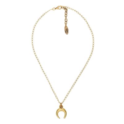 Goldene Halskette mit Mondanhänger, 40 cm