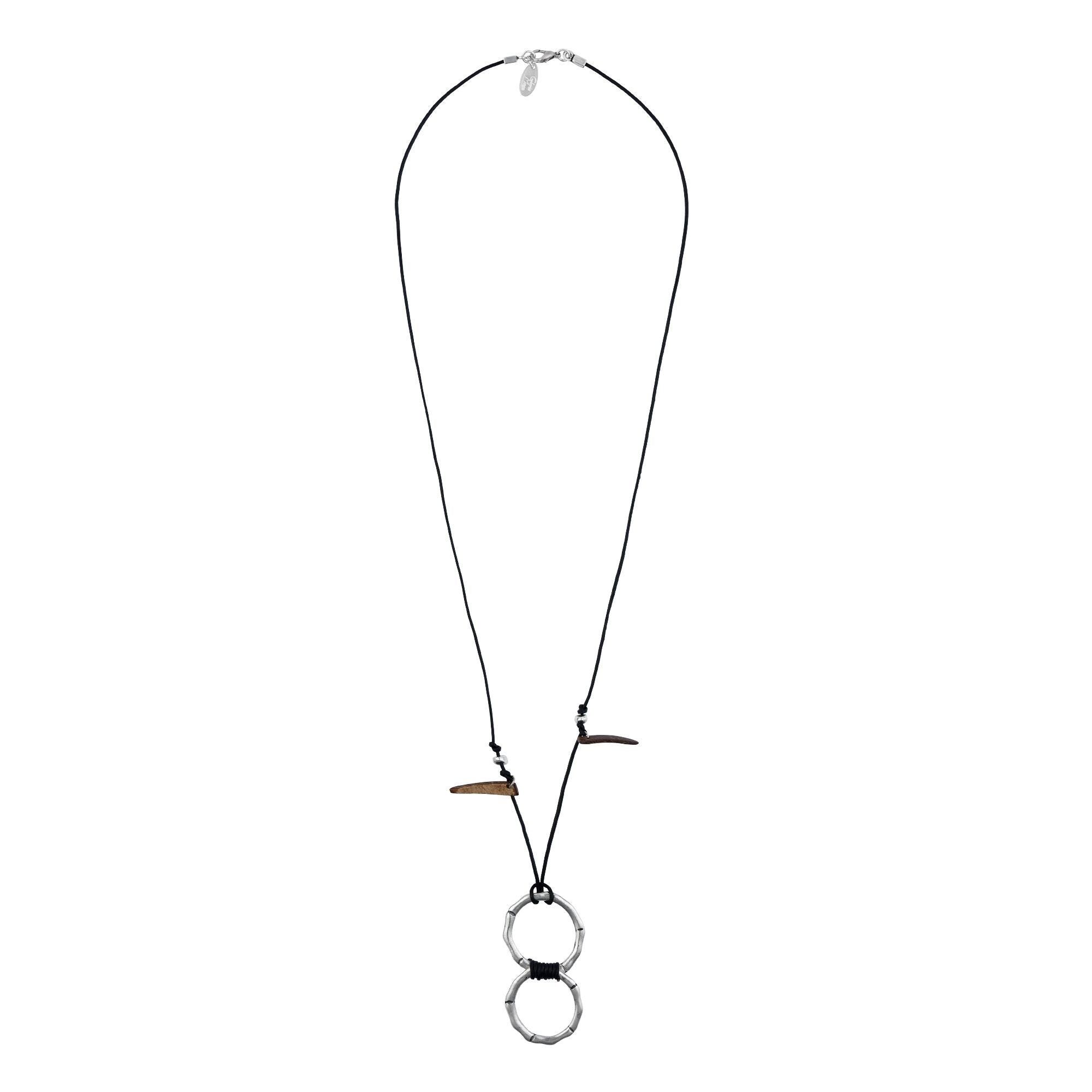 Collana "Sabana" in pelle nera