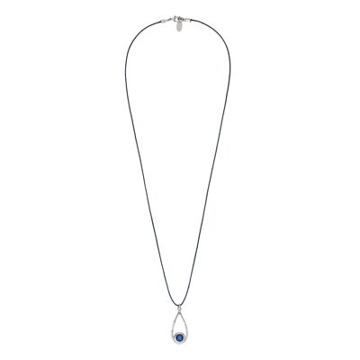 Collana Lagrima e Swarovski in blu