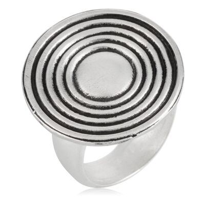 Bague Gloria Mago en argent 925 plaqué zamak "Spirale" taille 14