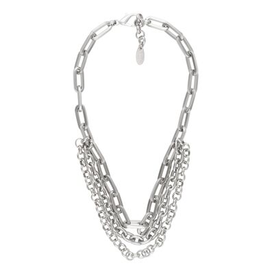 Collier "trois tours" en argent Gloria Mago