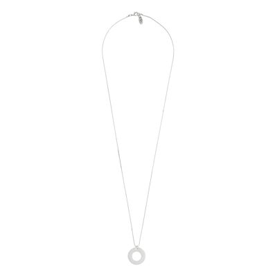 Sautoir et pendentif rond en argent