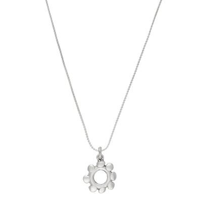 Collier pendentif "Sphère" plaqué argent