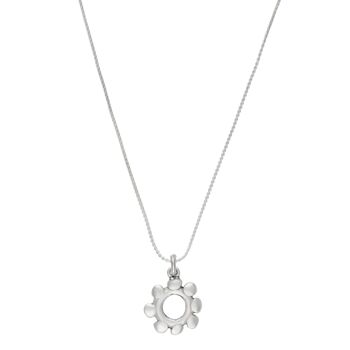 Collier pendentif "Sphère" plaqué argent 1