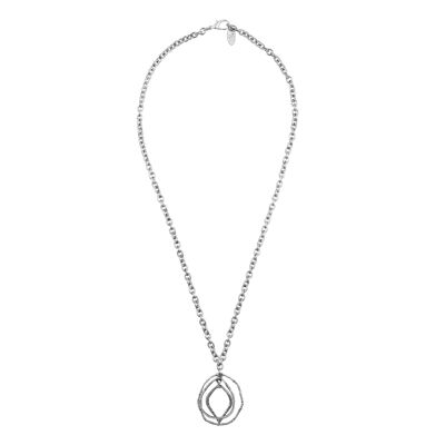 Silver plated "Look at me" necklace