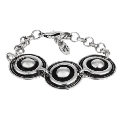 Bracelet chaîne en argent avec maillons "Sphère" en argent