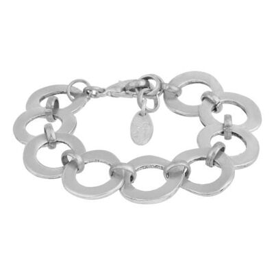 Bracelet à maillons en argent Gloria Mago avec anneaux en argent