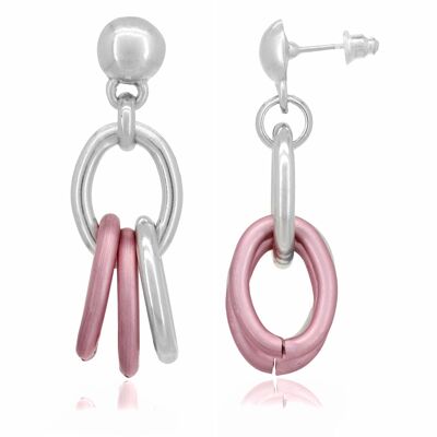 "Matte pink" link earring
