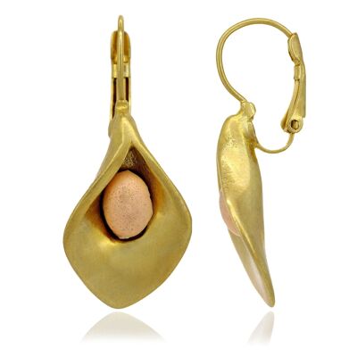 Orecchino "cala" in oro rosa opaco Glory Mago