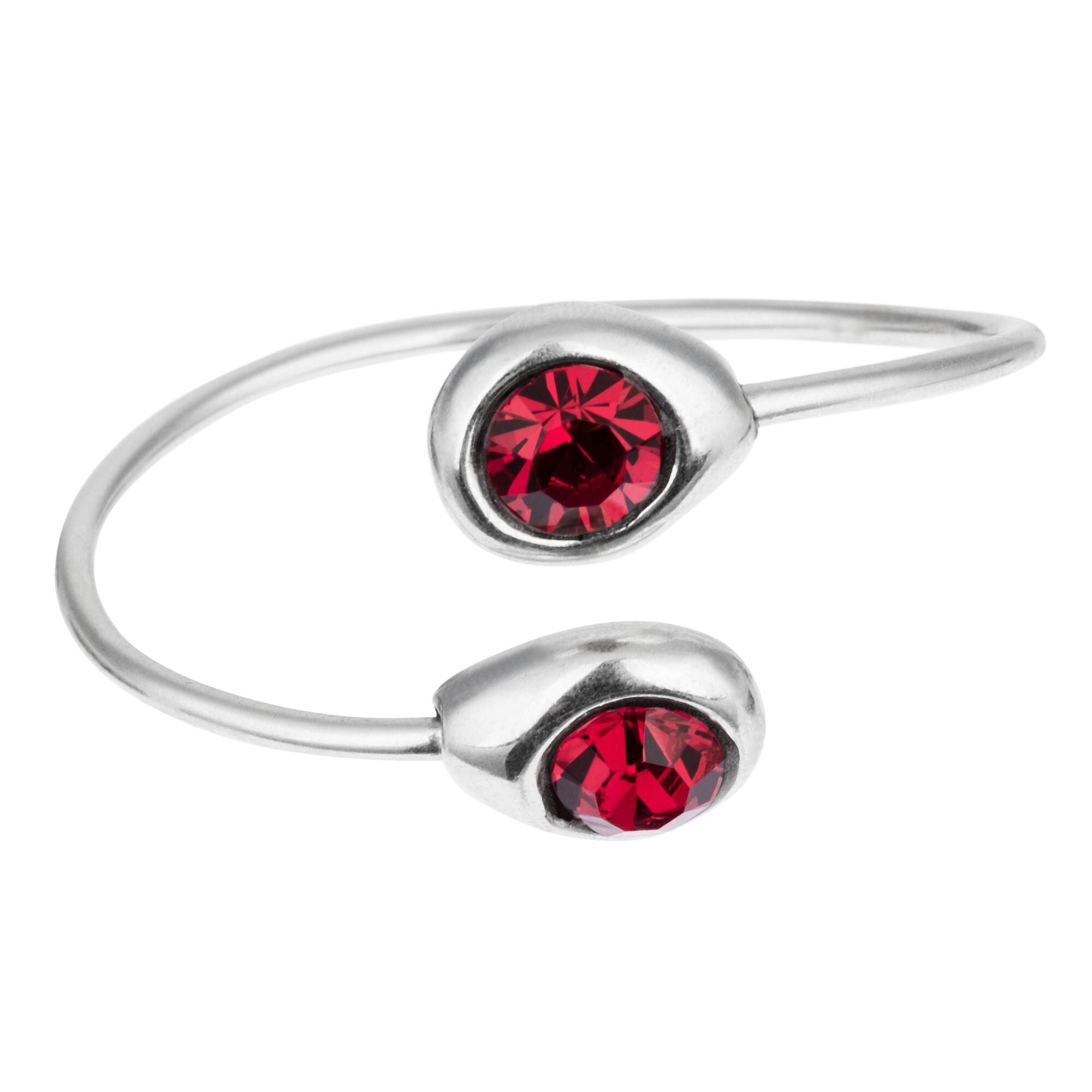 Bracciale ad anello con Swarovski in rosso