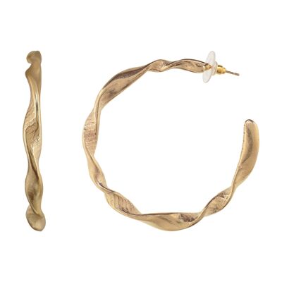 Golden Creole hoop Gloria Mago golden spiral