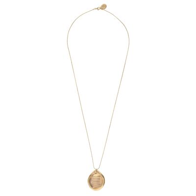 Long necklace "Guru" gold plated design