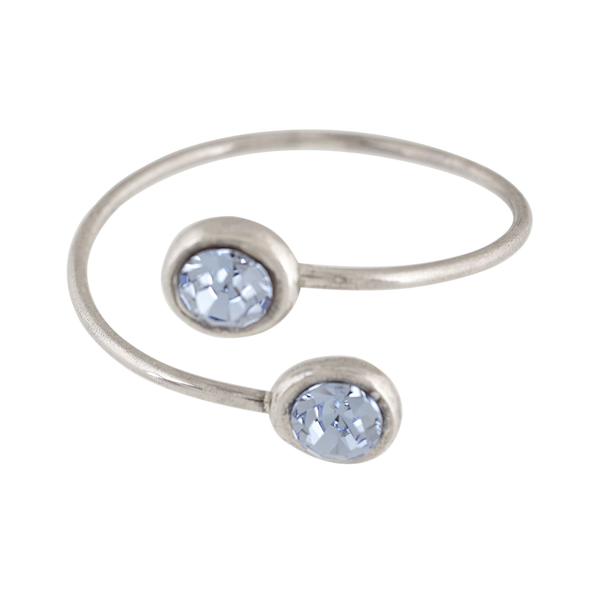 bracciale a cerchio in cristallo Swarovski blu