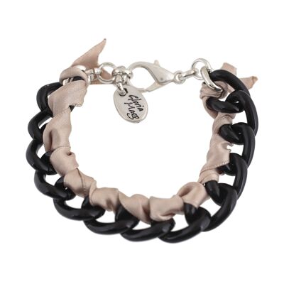 Bracciale Champange "fancy" catena e nastri