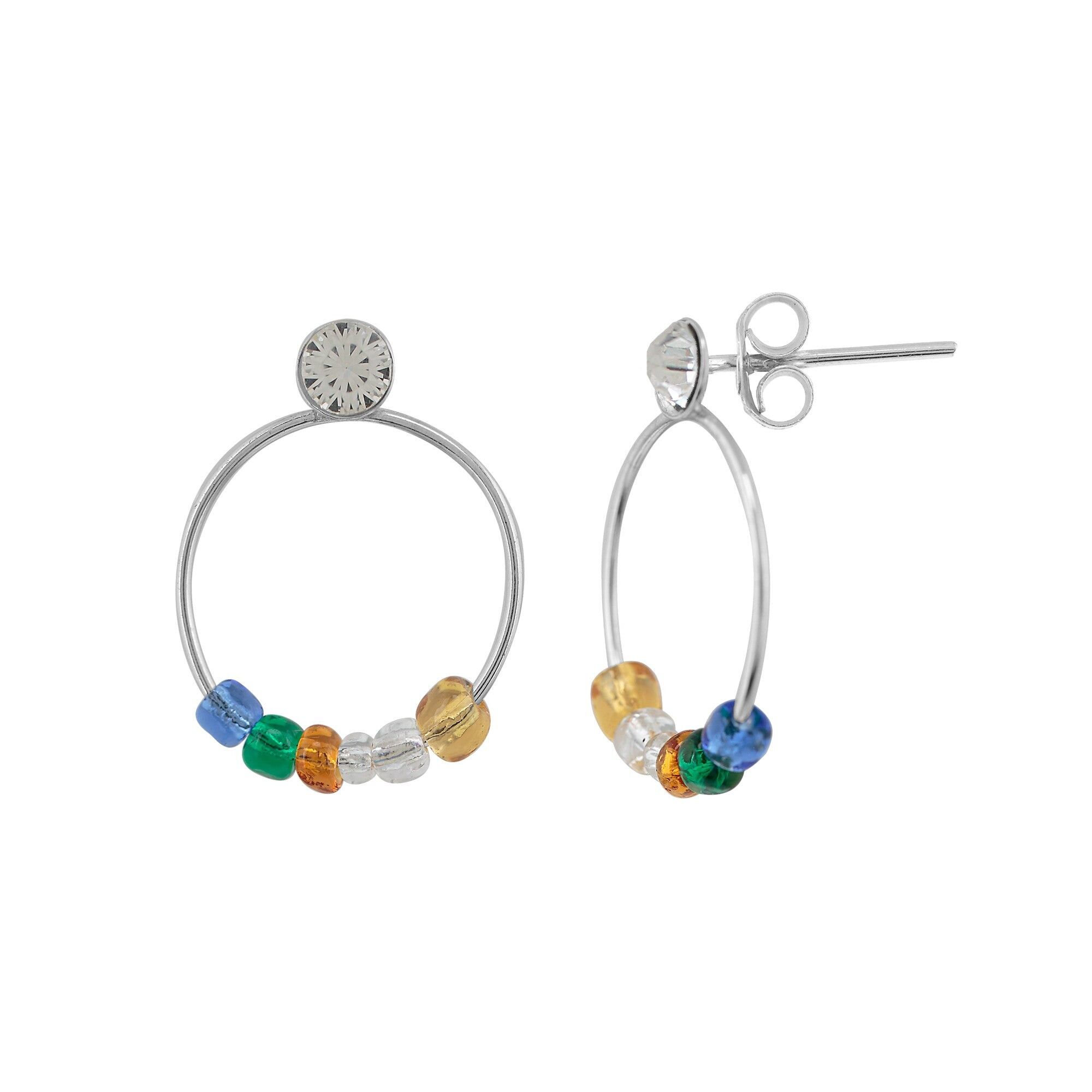 Orecchini a cerchio in cristallo Swarosvki "Equik"