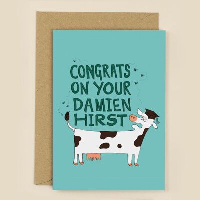 Tarjeta de felicitaciones de grado Damien Hirst