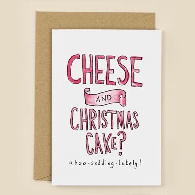 Tarjeta de Navidad Cheese Right