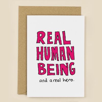 Cartolina d'auguri di vero essere umano