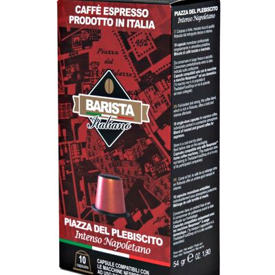 NESPRESSO KOMP. KAPSEL - CONFEZIONE 10 PZ INTENSO NAPOLETANO - BARISTA ITALIANO