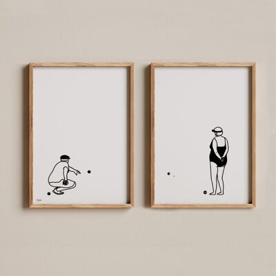 Posters - La pareja de los jugadores de bolos