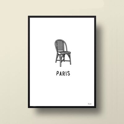 Paris poster, terrace