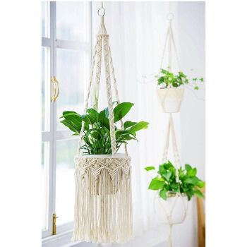 Porte-plantes en macramé RITA 1