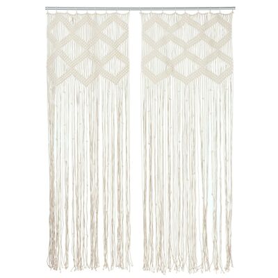 Set 2 pcs, Macrame curtain RIANA