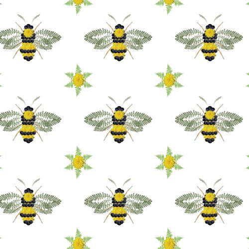 Wrapping Paper Botanical Bees&flowers1__default