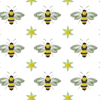 Geschenkpapier Botanische Bienen&Blumen1__default