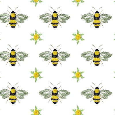 Wrapping Paper Botanical Bees&flowers1__default