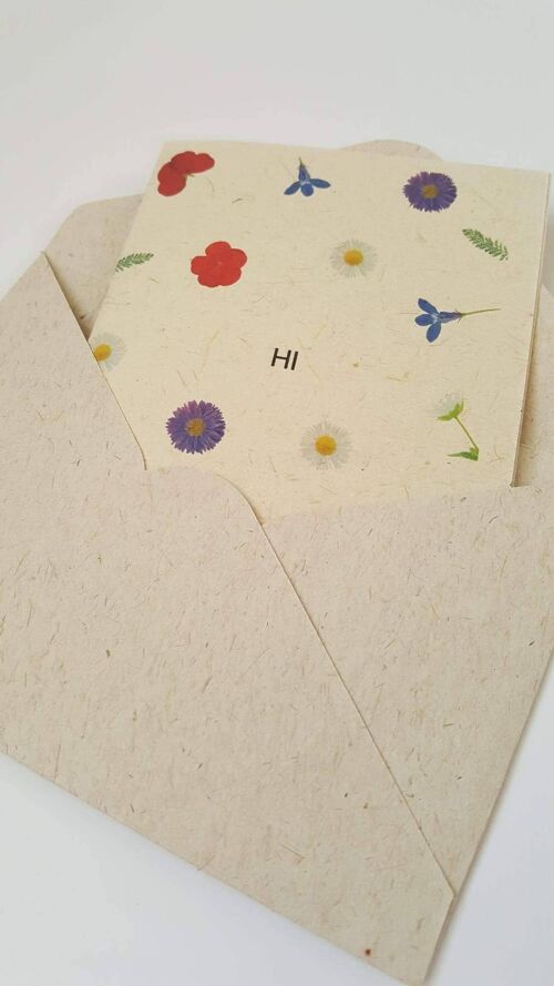 Greeting Card "Hi" made of Bee Saving Paper__default