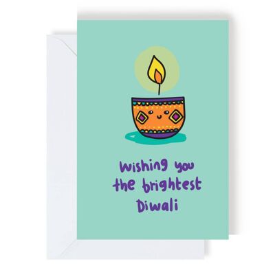 Wishing You The Brightest Diwali Greeting Card