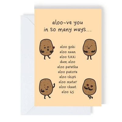 Aloo-ve You In So Many Ways Greeting Card