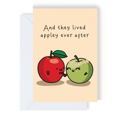 Appley Ever After Wedding Card