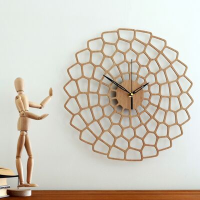 Reloj de Pared DIAGRAM - Reloj de Pared de Madera de Roble Natural