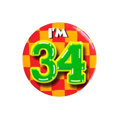 Button klein - I'm 34