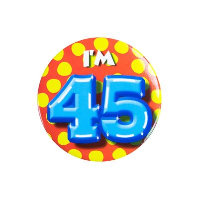 Button klein - Ich bin 45