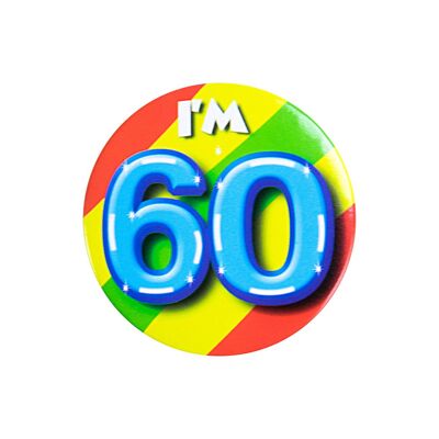 Button klein - I'm 60